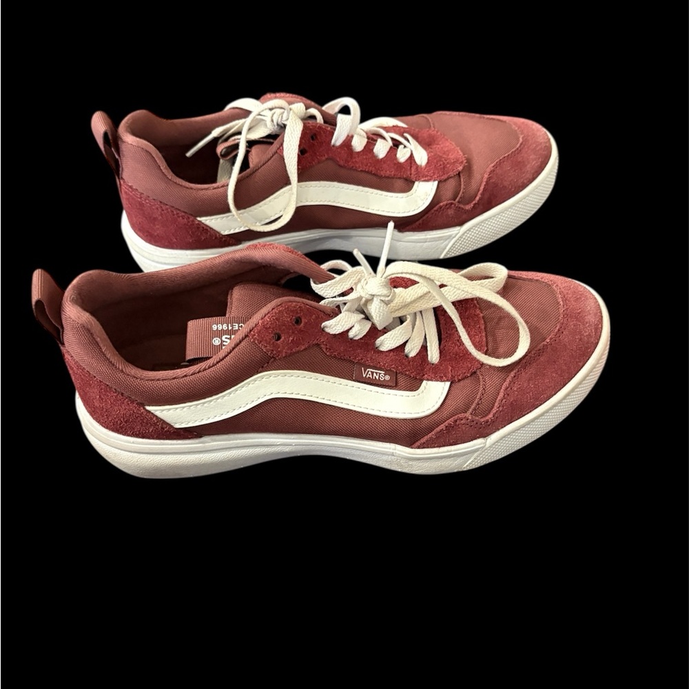 Vans Pink and White Sole Sneakers.